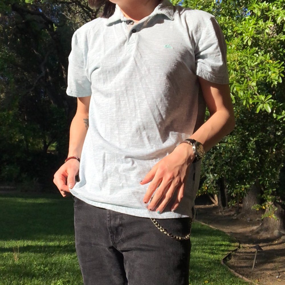 SUPER SOFT Light Cyan Quicksilver Polo Shirt